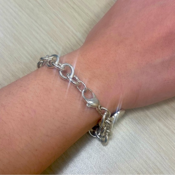 Vintage Tiffany Heart heavy silver bracelet - Picture 2 of 4